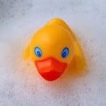 rubber ducky in bath