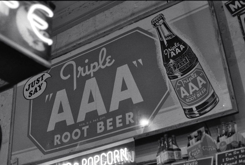 sign for triple A root beer