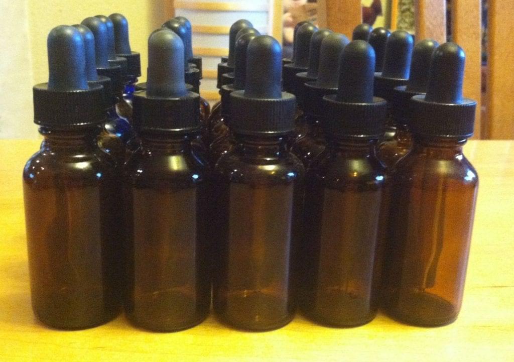clean dropper bottles