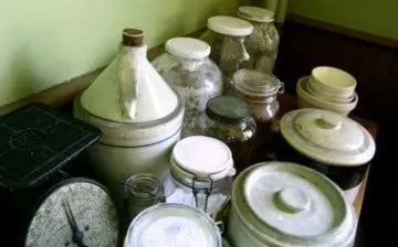 old jars and containers