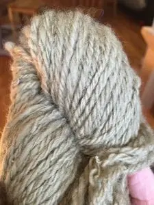wool dyed with fennel using iron mordant