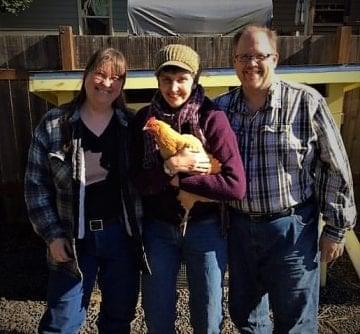 Candace, Sue, Patrick and Chicken