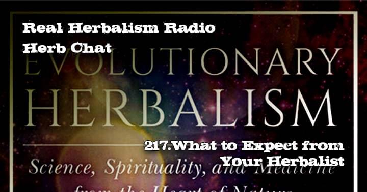 217.What to expect from your herbalist Herb Chat with Cover of Evolutionary Herbalism book