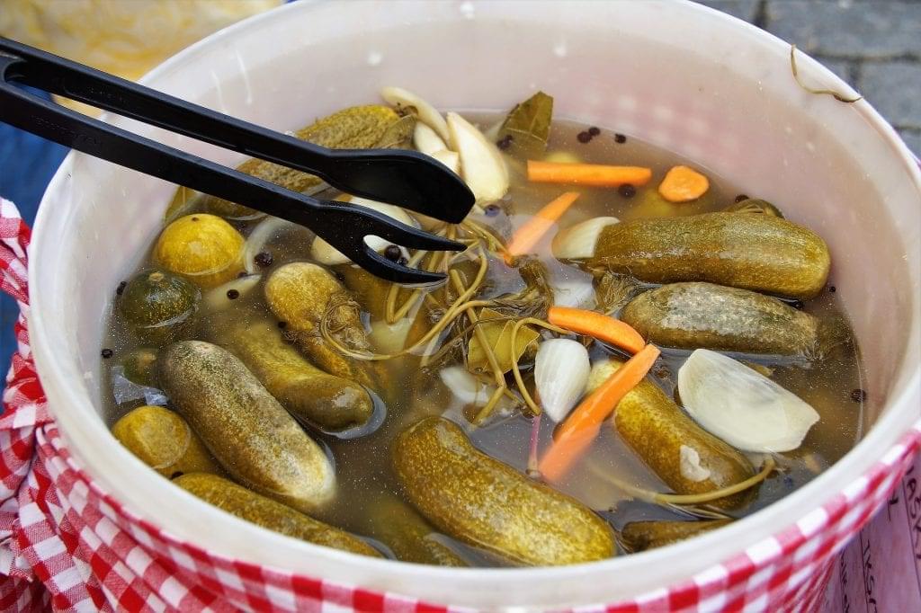 pickles in a crock